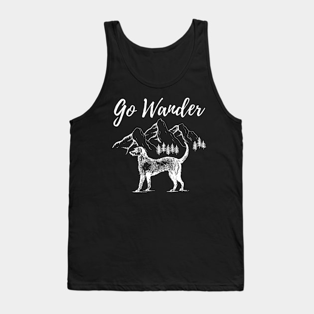 Go Wander Adventure Dog Tank Top by 13Lines Art